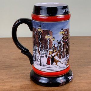 Budweiser Clydesdales Holiday Stein 1992 A Perfect Christmas Anheuser-Busch